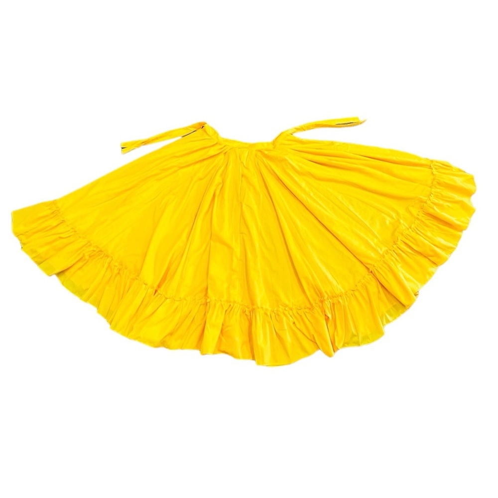 Mexican Folklorico Yellow Doble Vuelo Skirt